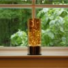 Lumabase Amber Glass Lantern with Mini String Lights - Image 3
