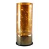 Lumabase Amber Glass Lantern with Mini String Lights