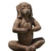 Campania International Yoga Dog Garden Statue