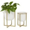 CosmoLiving by Cosmopolitan Contemporary Planters with Stand, Set of 2 - Image 5