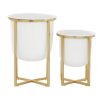 CosmoLiving by Cosmopolitan Contemporary Planters with Stand, Set of 2 - Image 4