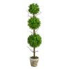 3' Eucalyptus Triple Ball Topiary Artificial Tree