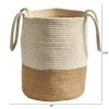 12" Handmade Natural Cotton Woven Basket Planter - Image 2