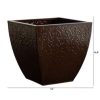 14" Embossed Metal Scroll Planter - Image 2