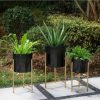 Glitzhome Modern Metal Plant Stands, Set of 3 - Image 8