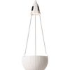 Glitzhome Solar Lighted Plastic Hanging Planter, 30"