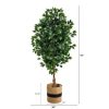 6' Ficus Artificial Tree with Natural Trunk in Planter - Image 2