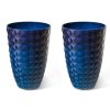 Glitzhome Oversized Faux Ceramic Textured Tall Pot Planter, Set of 2