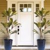 Glitzhome Oversized Faux Ceramic Textured Tall Pot Planter, Set of 2 - Image 7