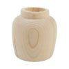Flora Bunda Wooden Planter Vase, 4.75"