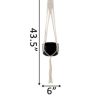 Flora Bunda Hanging Macrame Planter Hanger, 6" - Image 2