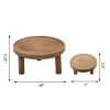 Flora Bunda Footed Wood Plant Stand, Set of 2 - Image 2