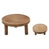 Flora Bunda Footed Wood Plant Stand, Set of 2