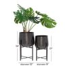 CosmoLiving by Cosmopolitan Modern Planters with Stand, Set of 2 - Image 2