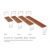 Novelty Countryside Flower Box Tray, Terracotta, 30 - Image 2