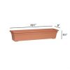 Novelty Countryside Flower Box Planter, 29.5in Terracotta - Image 3