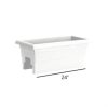 Novelty Countryside Rail Flower Deck Planter White 24 Inch - Image 2