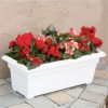 Novelty Countryside Patio Planter Box, White, 12 Inch by 27 Inch - Image 3
