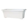 Novelty Countryside Patio Planter Box, White, 12 Inch by 27 Inch