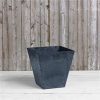 Novelty ArtStone Novelty 35188 Square Ella Planter/Flower Pot, Black, 18 - Image 3