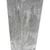 Novelty 35270 Artstone Ella Tall Square Planter Grey