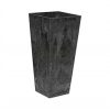 Novelty Artstone Ella Tall Square Planter Black 27.5 inch