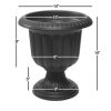 Novelty Outdoor Classic Urn, Flower Planter/Pot, Plastic, Black, 14" (Pack of 1) - Image 3