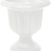 Novelty (#38192) Classic Urn Garden Pot/Planter, Plastic, White 19"