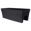 DCN Plastic DCN352736 Harmony Rail Planter Black