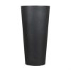 Tusco Products Cosmopolitan Tall Round Plastic Planter Black