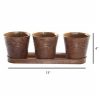 Gardener's Select Farmhouse Collect. Round Pot & Tray Set, Rusty - Image 2