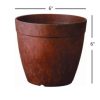 Novelty Manufacturing Company Round Dolce Planter Rust 6.5" - Image 2