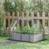 Steel Raised Garden Bed Planter Kit w/ Greenhouse, for Dual Use, Green - Image 2