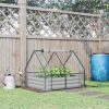 Steel Raised Garden Bed Planter Kit w/ Greenhouse, for Dual Use, Green - Image 3