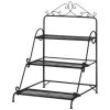 3 Tier Metal Plant Stand Ladder Flower Pot Rack Shelf Indoor & Outdoor - Image 2