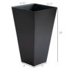 28" Tall Garden Plastic Flower Pot, Set of 3, Black - Image 3
