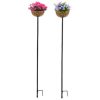 Panacea Black Planter Garden Pole Stake, Black, Coco Liner Pack of 2