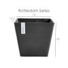 Ecopots Rotterdam Durable Indoor and Outdoor Modern Planter, 8in - Image 2