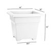Novelty Countryside Square Tub Planter White 14 Inch - Image 2