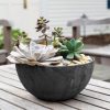 Novelty Napa Bowl Planter, Black, 10 Inch - Image 2