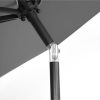 9 ft. Patio Solar Power LED lights Market Umbrella with Black Round Base - Image 3
