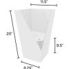 Bloem Finley Indoor/Outdoor Plastic Square Planter, Casper White 20 Inches - Image 3