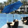 9FT Patio Umbrella Patio Market Steel Tilt W/ Crank Outdoor Yard Garden - Image 11