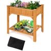 8 Grids Raised Garden Bed Elevated Planter Box Kit Wood