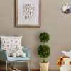 Nearly Natural 2.5ft. Preserved Boxwood Double Ball Topiary Tree in Decorative Planter - Image 3