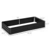 Outsunny Raised Garden Bed, Galvanized Elevated Planter Box with 2 Customizable Trellis Tomato Cages, Reinforced Rods, Elevated & Metal for Climbing Vines, 5.9' x 3' x 1', Black - Image 2