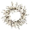 Nearly Natural 24" Plum Blossom Wreath