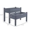Outsunny 34" x 34" x 28" Raised Garden Bed 2 - Image 3