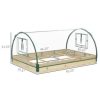 Outsunny Raised Garden Bed with house PVC Cover, 4' x 3' x 2', Natural - Image 3