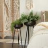 Black Metal Indoor Outdoor Planter Set of 2 - Image 9